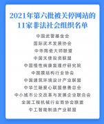 民政部关停11家犯科社会组织网站中国武警基金会等在